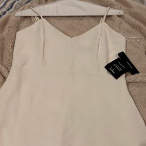 White spaghetti strap dress new with tags size Large